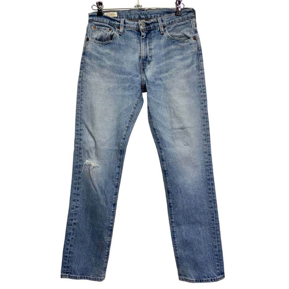 Levis Premium 511 Big E Jeans Distress Blue Denim Straight Stretch Men 30x30 #c